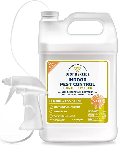 Wondercide Flea Tick and Mosquito Control Spray 128 oz-Lemongrass