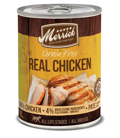 MERRICK DOG GRAIN FREE REAL CHICKEN 12.7OZ (Case of 12)