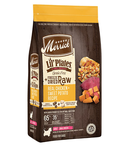 Merrick Dog Freeze-Dried Lil Plates Grain Free Chicken and Sweet Potato 20Lb