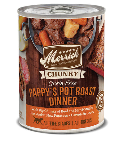 MERRICK DOG CHUNKY PAPPY POT ROAST 12.7OZ(Case of 12)