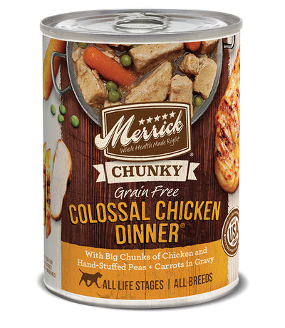 MERRICK DOG CHUNKY COLOSSAL CHICKEN 12.7OZ(Case of 12)