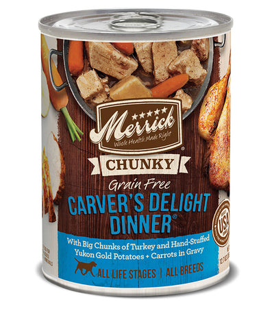 MERRICK DOG CHUNKY CARVERS DELITE 12.7OZ(Case of 12)