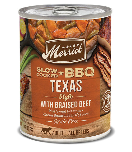 MERRICK DOG SLOW-COOKED GRAIN FREE TEXAS STYLE BEEF 12.7oz (Case of 12)