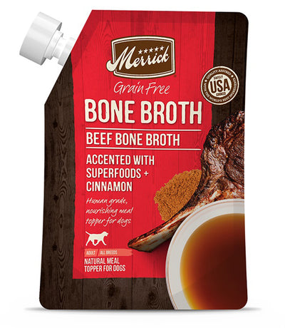 MERRICK DOG BONE BROTH GRAIN FREE BEEF 16oz (Case of 10)