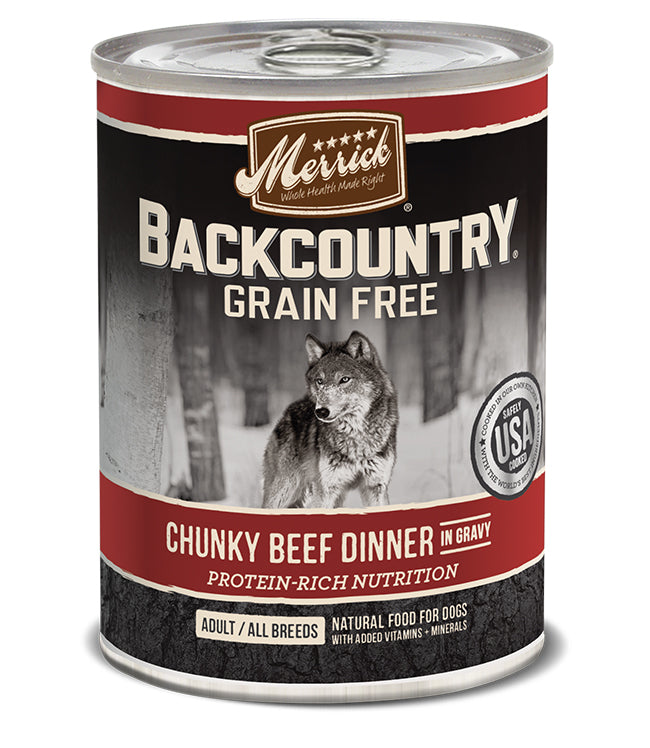 Merrick Backcountry Chunky Beef Dinner 12.7oz(Case of 12)