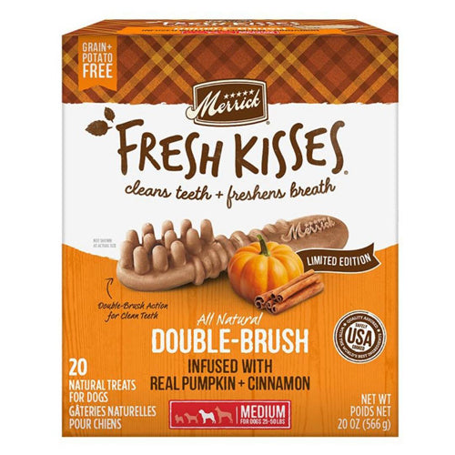 Merrick Dog Fresh Kisses Seasonal Pumpkin Cinnamon Medium 20 Count