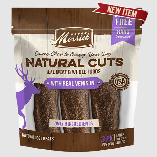 Merrick Dog Natural Cut Venison Large Chew 3 Count