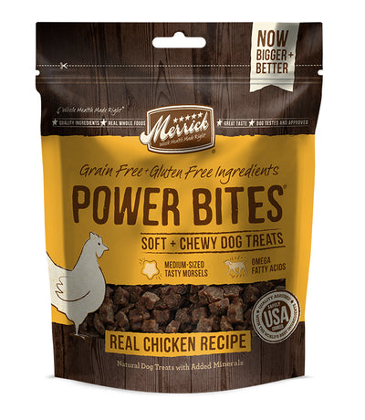 Merrick Power Bites Real Chicken Recipe 6 Oz.(Case Of 6)