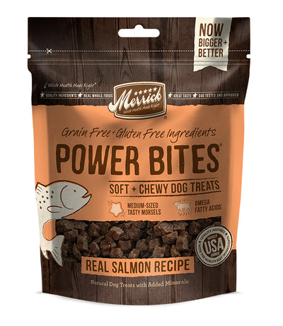 Merrick Power Bites Real Salmon Recipe 6 Oz.(Case Of 6)