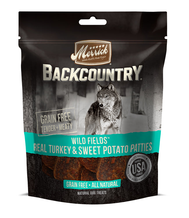 Merrick Backcountry Wild Fields Real Turkey and Sweet Potato Patties 4 Oz.(Case Of 6)