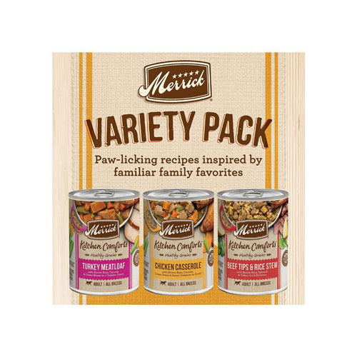 Merrick Dog Comfort Kitchen 12.7Oz Variety Pack