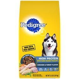 Pedigree High Protein Adult Chicken and Turkey Dry Dog Food 3.5 lbs.