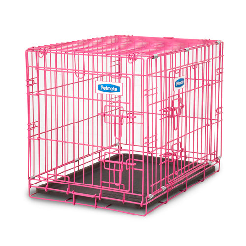 Petmate Puppy 2-Door Training Retreat Kennel Hard-Sided Pink 24 in