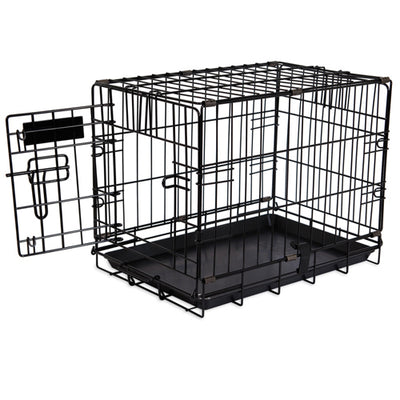 Petmate 2 Door Training Retreat Dog Kennel Hard-Sided Black 19 in