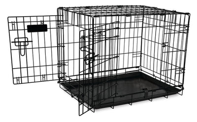 Petmate 2 Door Training Retreat Dog Kennel Hard-Sided Black 24 in