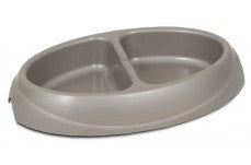 Petmate Ultra Lightweight Double Diner Cat Bowl Assorted Small