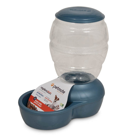 Petmate Replendish Feeder with Microban Pearl Peacock Blue Small