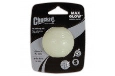 Chuckit! Max Glow Ball Dog Toy White Small