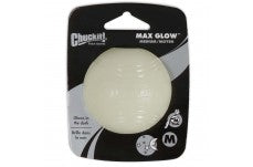 Chuckit! Max Glow Ball Dog Toy White Medium