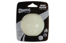 Chuckit! Max Glow Ball Dog Toy White Large