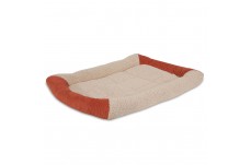 Aspen Self Warming Bolster Dog Mat Barn Red; Cream 20.5 Inches X 14 Inches