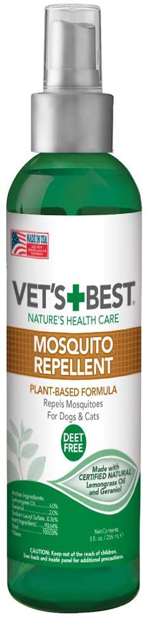 Vets Best Mosquito Repellent for Dogs 8 fl. oz