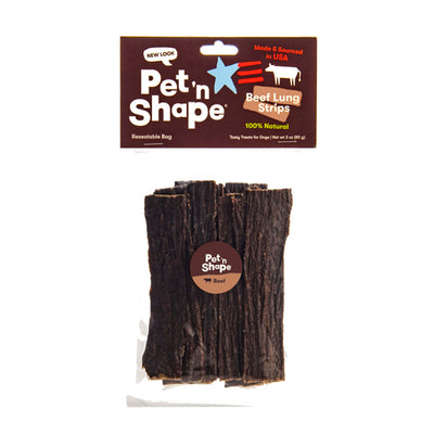 Pet N Shape Beef Lung Strips Dog Treat 3 oz