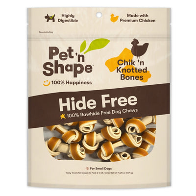 Pet 'N Shape Chik'n Knotted Bones Hide-Free Dog Treat 1ea/30 ct