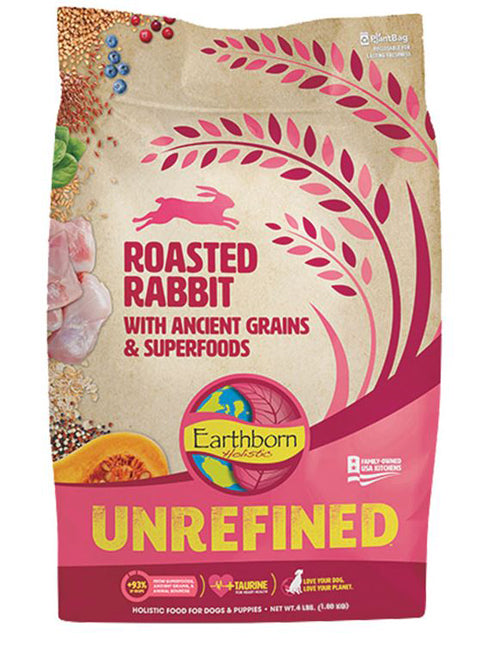 Earthborn Dog Unrefined Roasted Rabbit with Ancient Grains 4lbs.