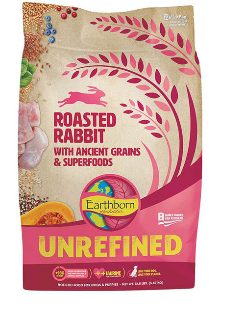 Earthborn Dog Unrefined Roasted Rabbit with Ancient Grains 12.5lbs.