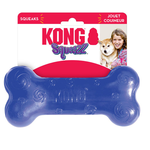 KONG Squeezz Bone Dog Toy Assorted 1ea/LG