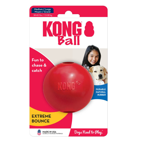 KONG Ball Dog Toy Red 1ea/MD/LG