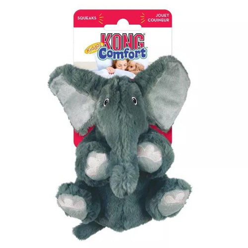 KONG Comfort Kiddos Elephant Dog Toy Gray 1ea/XXS