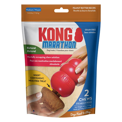 KONG Marathon Dog Treats Peanut Butter 1ea/2 pk, MD