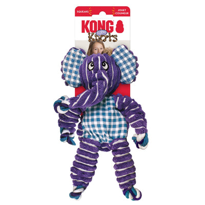 KONG Floppy Knots Elephant Dog Toy Purple 1ea/SM/MD