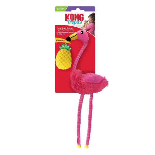 KONG Tropics Flamingo & Pinapple Cat Toy 1ea/2 Pc