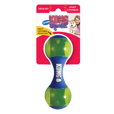 KONG Squeezz Action Dumbbell Dog Toy 1ea/SM