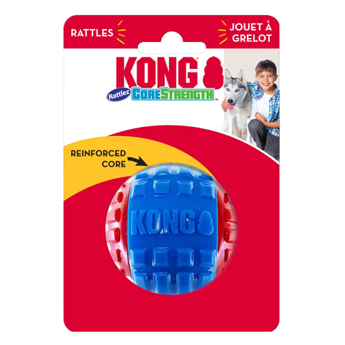 KONG CoreStrength Rattlez Dog Toy Ball 1ea/LG