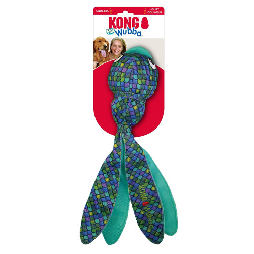 KONG Wubba Finz Dog Toy Blue 1ea/XL