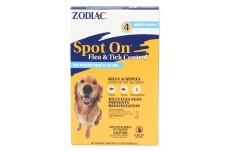 Zodiac Flea and Tick Spot On for Dogs Medium 31-60 Pounds 4 Pack