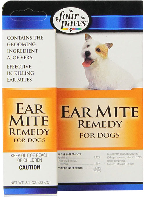 Four Paws Aloe Ear Mite Treatment 1ea-3-4 oz