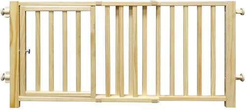 Four Paws Walkover Wood Dog Gate with Door 1ea-3044 in W X 18 in H