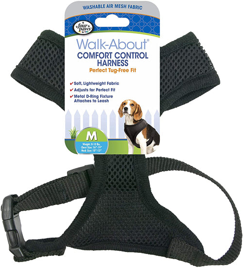 Four Paws Comfort Control Dog Harness Black Extra Large