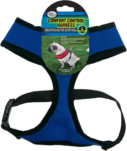 Four Paws Comfort Control Dog Harness Blue Extra Large