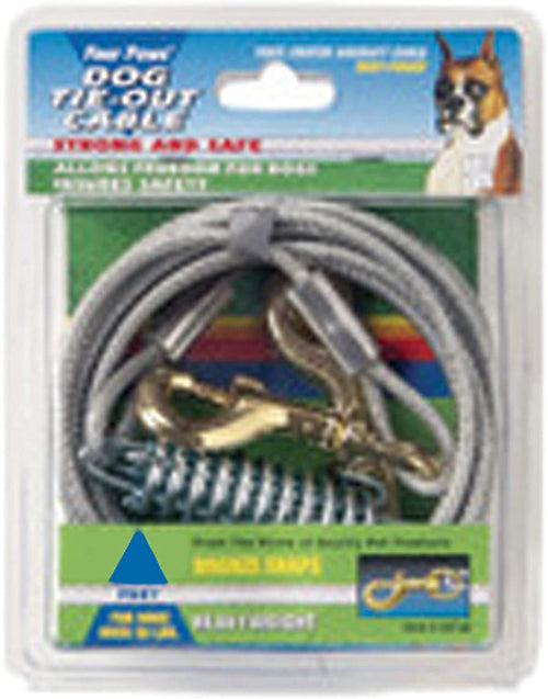 Four Paws Heavy Weight Tie Out Cable Silver 30 Feet