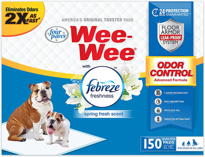 Four Paws Wee-Wee Odor Control with Febreze Freshness Pads 50 Count Standard 22" x 23"