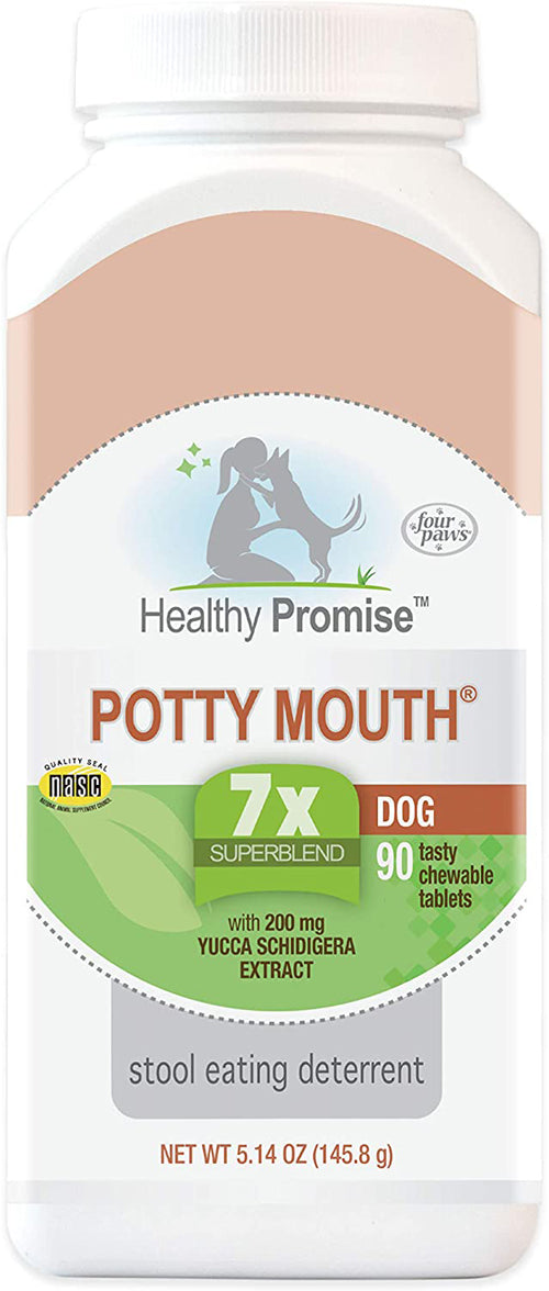 Four Paws Healthy Promise Potty Mouth Tablets Coprophagia Stool Eating Deterrent for Dogs Potty Mouth; 1ea-90 ct