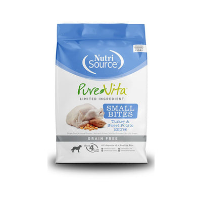 Pure Vita Dog Small Bites Turkey & Sweet Potato 5Lb