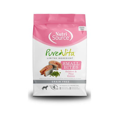 Pure Vita Dog Grain Free Small Bites Salmon & Peas 15Lb