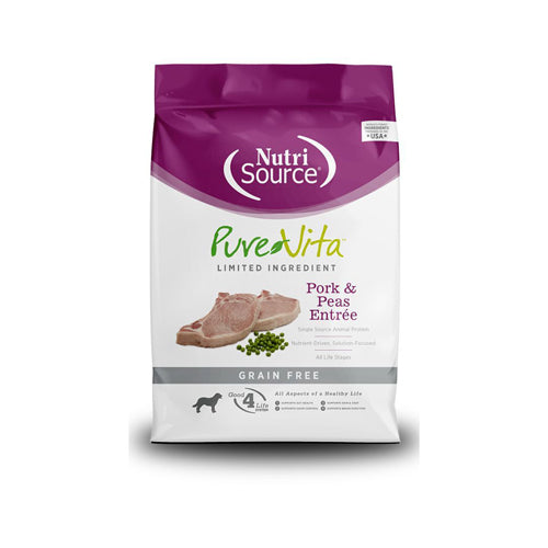 Pure Vita Dog Grain Free Pork & Peas 25Lb